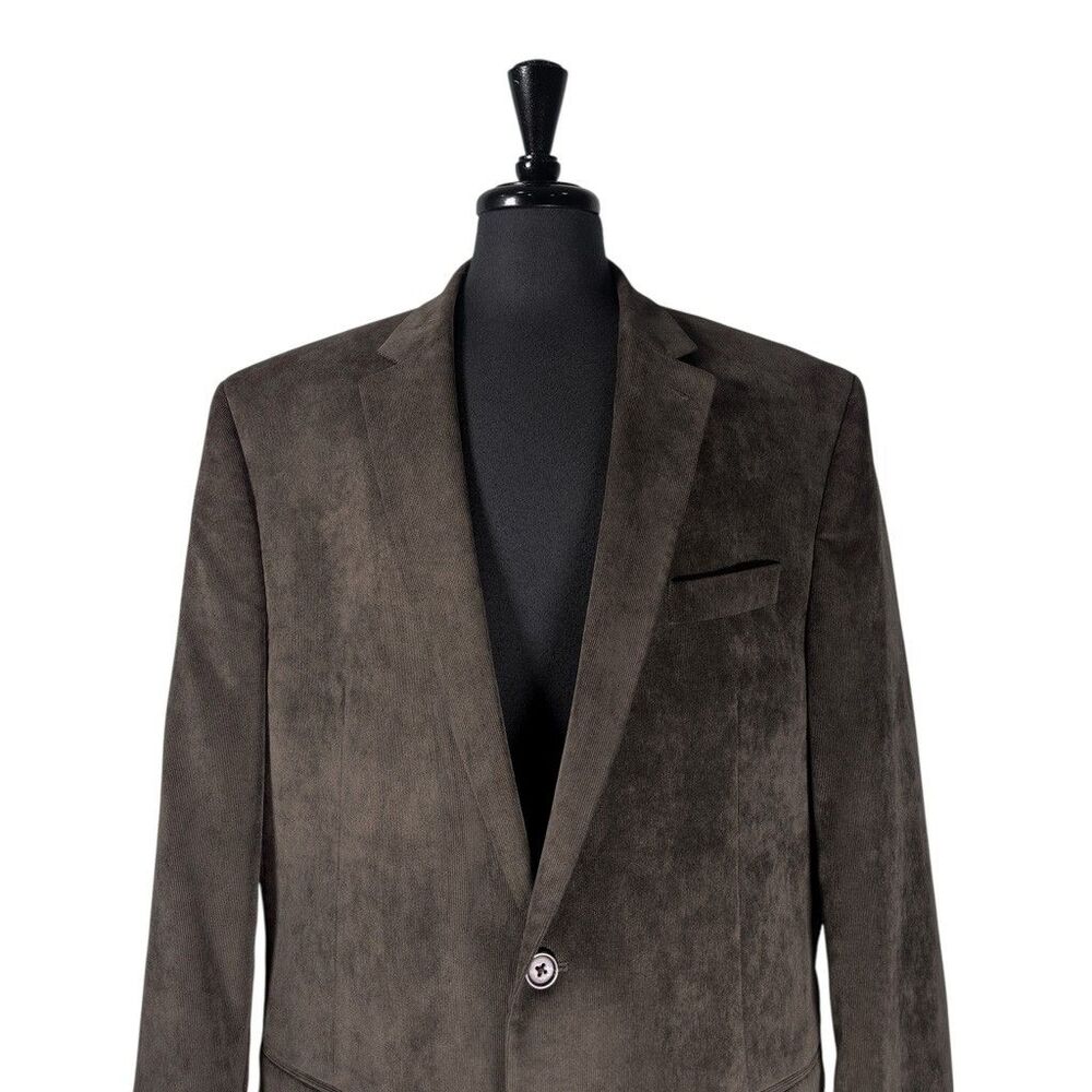 Chaps Ralph Lauren Mens 46R Blazer Brown Corduroy Sport Coat Jacket 2 Button - Picture 6 of 10